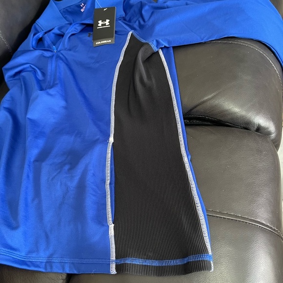Under Armour Blue 1/2 Zip Top XL REGULAR NWT . prize inside!!! Light but warm - Picture 5 of 15